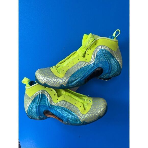 Nike Air Flightposite Exposed Volt/Photo Blue 616765-700 Men’s Size 13 No laces - Picture 3 of 6